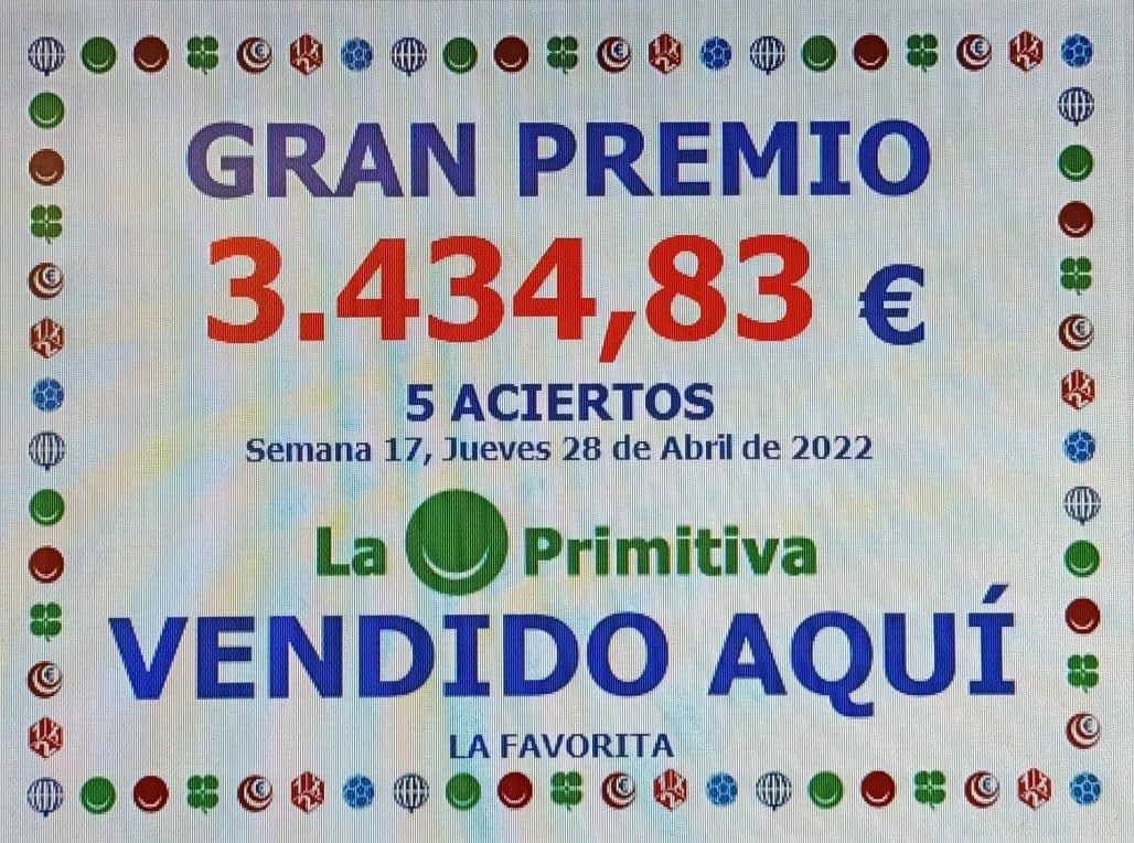 Premio Lotería Primitiva