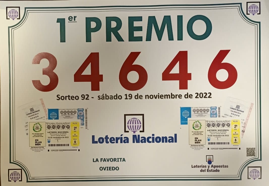 El Gordo 1er premio Lotería Nacional