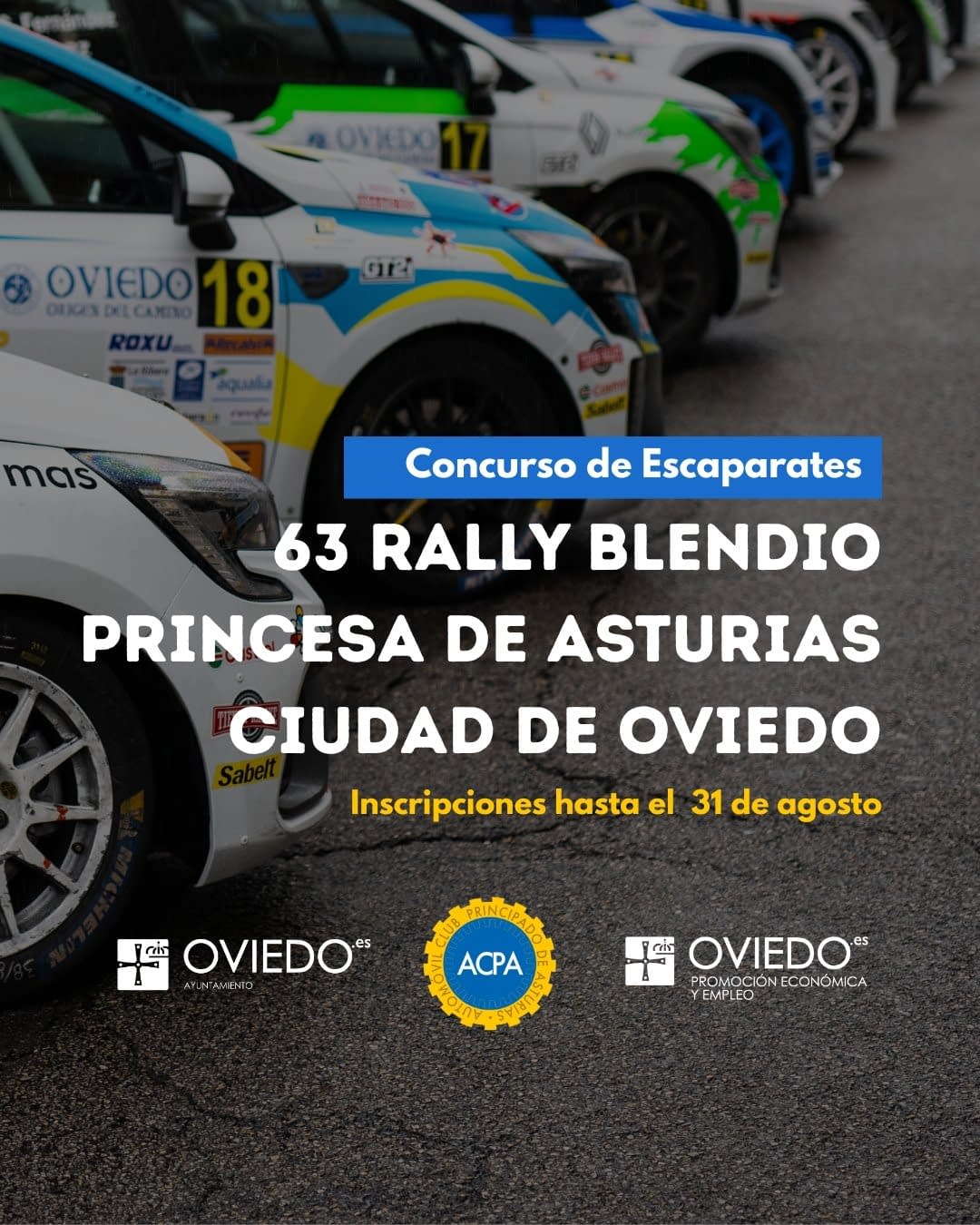 Abierto el plazo de inscripción para el II Concurso de Escaparates del Rally Blendio Princesa de Asturias Ciudad de Oviedo
