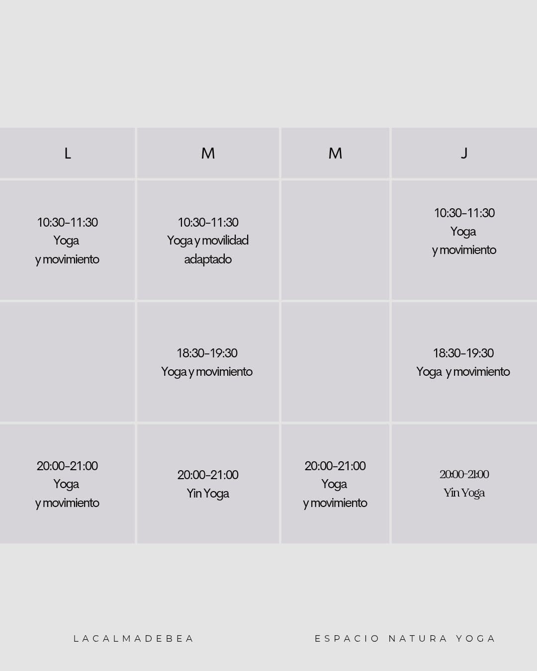 Horarios septiembre 2025