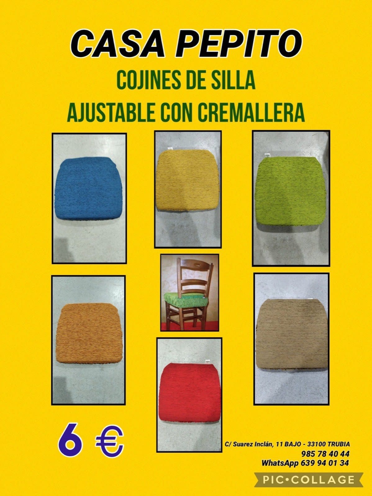 COJINES  SILLA