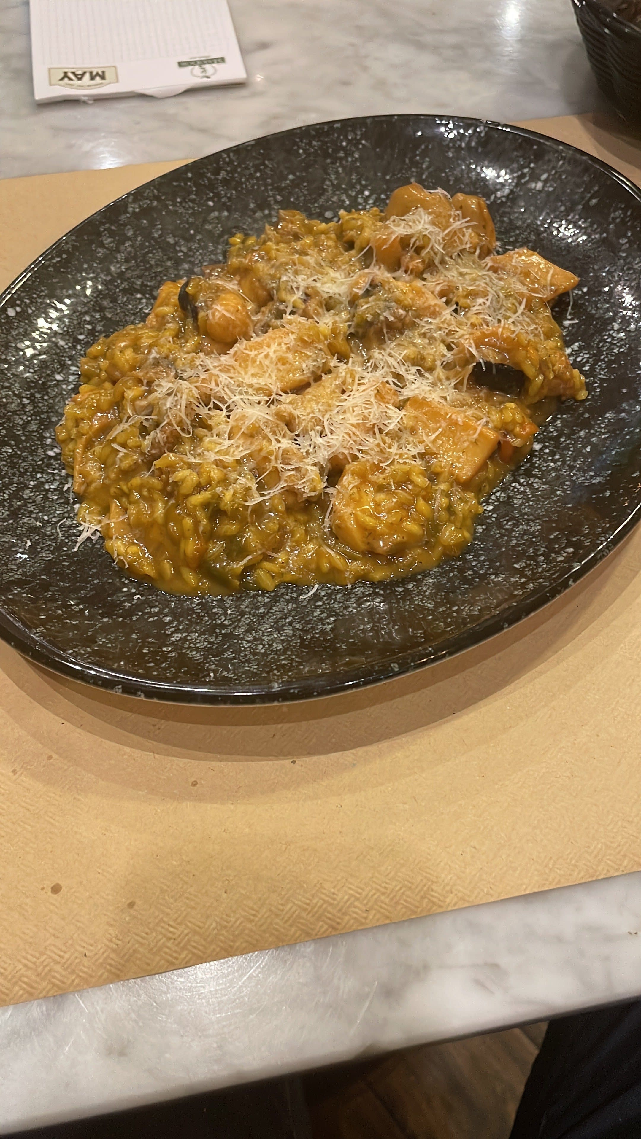 arroz con jibia y parmesano