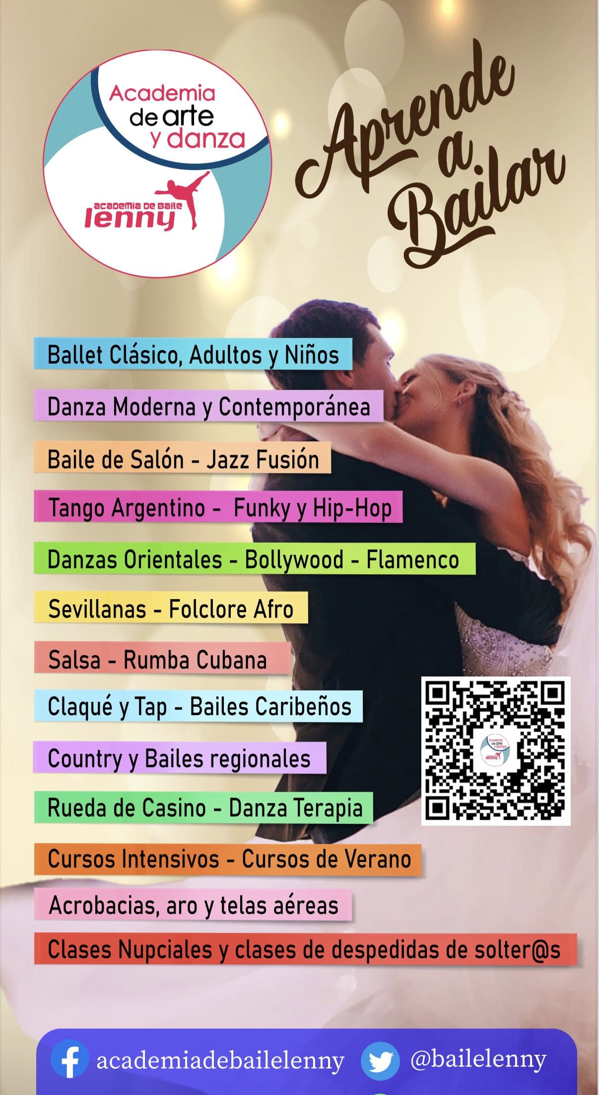 cursos de baile y clases particuares